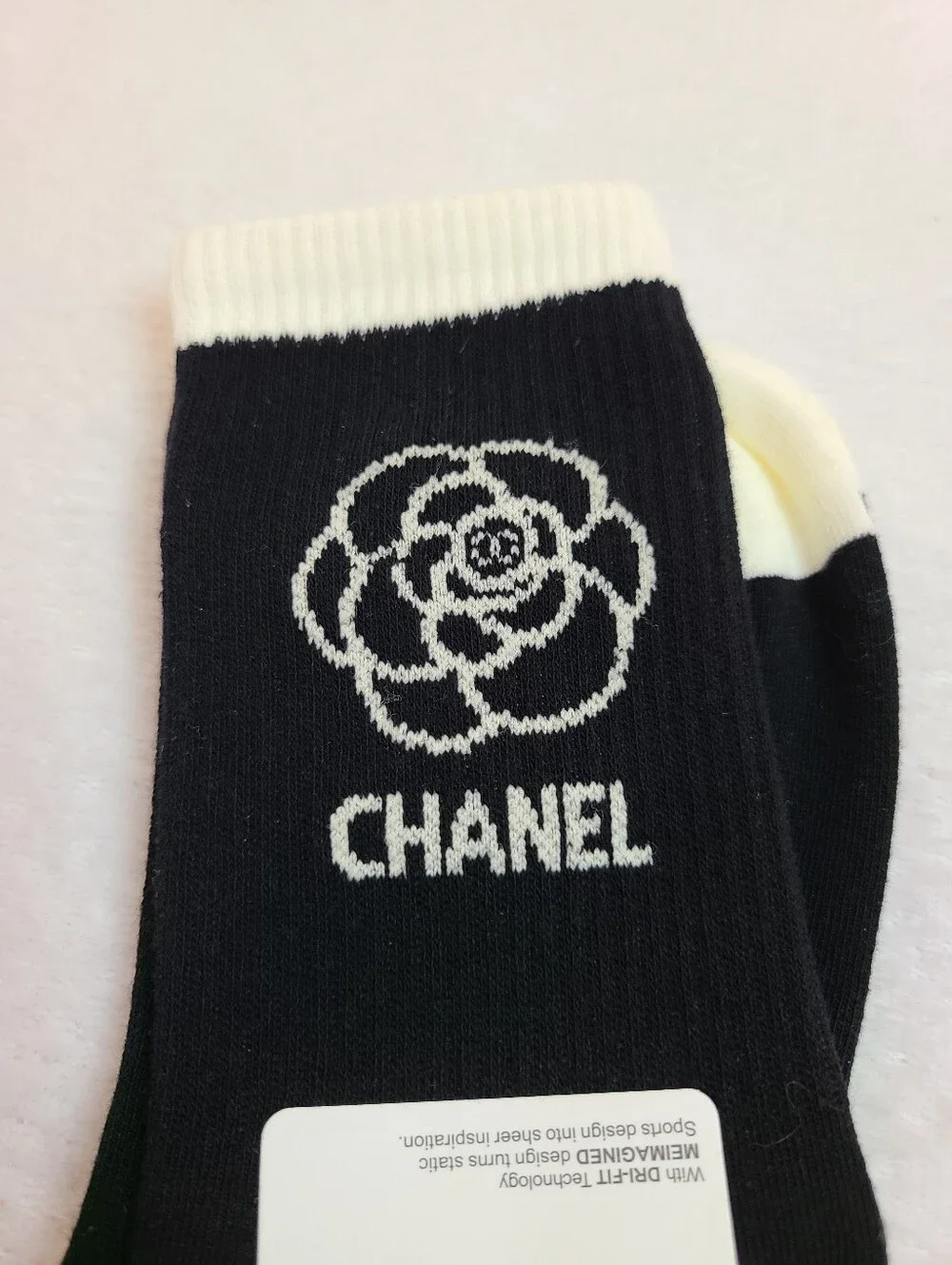 Cute Colorblock CC Flower Half Crew Socks Womens OS One Size